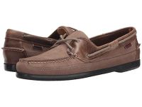 UK Sebago Moccasin Boat Shoes for Men - Schooner - Dark Taupe Nubuck Online